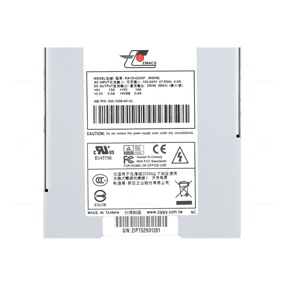 300-1036-00-0L  EMC POWER SUPPLY 250W FOR EMC CENTERA SN4